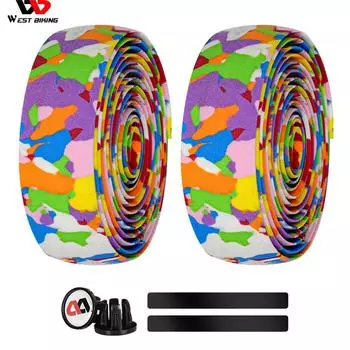 WEST BIKING Велосипедные ручки, ремни на руль, ручки для шоссейного велосипеда, обертывания, лента, велосипедный руль чёрный