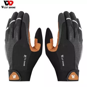 WEST BIKING велосипедные перчатки противоскользящие дышащие мужские противошоковые спортивные MTB велосипедные перчатки для мотоцикла на открытом воздухе L