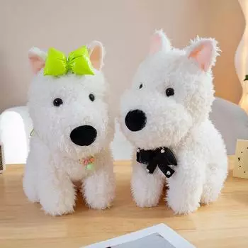 West Highland Dog Doll Catching Machine Doll Marriage Interactive Commercial Event Gift Plush Toys 25cm