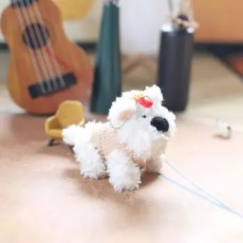 West Highland White Terrier Plush Keychain Short Bag Hanging Toy Collection