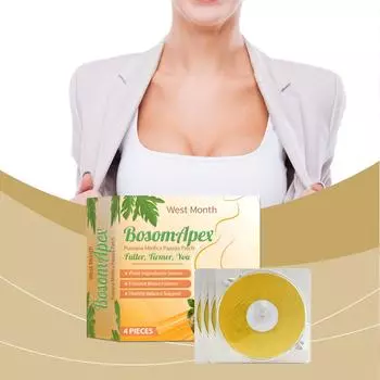 WEST MONTH Papaya Bust Patch Увлажняет кожу бюста и улучшает состояние тела Пластырь для ухода за бюстом 4 шт. оранжевый