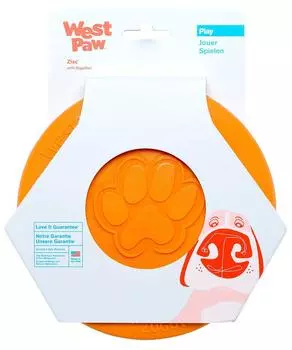 West Paw Dog Toy Zogoflex Jisk Tangerine S Size (Orange) оранжевый