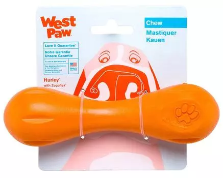 West Paw прочная игрушка для собак Zogoflex Harley Tangerine размер S (оранжевый) оранжевый