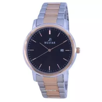 Westar Кварцевые мужские часы из нержавеющей стали с черным циферблатом 50243 SPN 603 чёрный