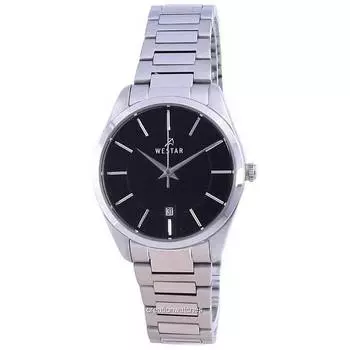 Westar Кварцевые женские часы из нержавеющей стали с черным циферблатом 40213 STN 103 чёрный