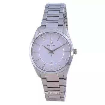 Westar Кварцевые женские часы из нержавеющей стали с серебряным циферблатом 40213 STN 107 серебряный