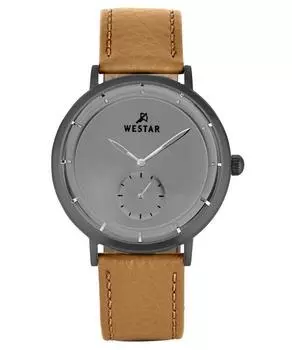 Westar Profile Кожаный ремешок Кварцевые мужские часы с серым циферблатом 50246GGN186 серый