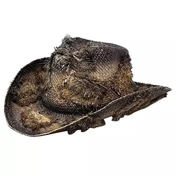 Western Cowboy Десять галлонов Рафия Солома Натуральный Один размер Подходит Большинству Черная Шляпа, Шляпа, Шляпа, Шляпа, На открытом воздухе, Трава, Весна/Лето, (приблизительно. 59см) чёрный