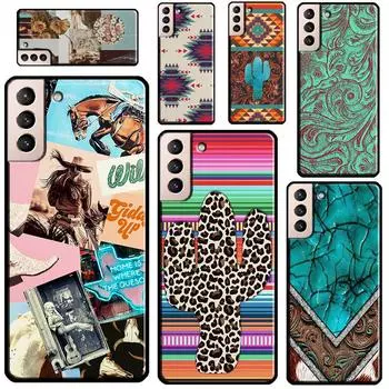 Western Cowgirl Cowboy Boho Aesthetic Phone Case For Samsung Galaxy S21 S22 Ultra Note 20 S20 FE S8 S9 S10 Note 10 Plus Coque Galaxy S8
