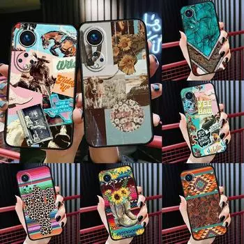 Western Cowgirl Cowboy Boho Эстетика для Huawei P20 P30 P40 Lite Pro P Smart 2019 Nova 9 5T Чехол для телефона Honor 50 8X 9X 10i Mate 20 Lite