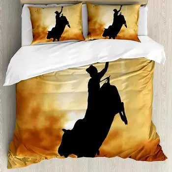 Western Duvet Cover Set Rural Countryside Landscape Bedding Set Pillowcase Bedclothes Double Queen King size Duvet Cover 70x133cm 2pcs