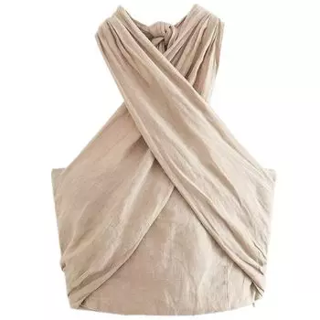 Western Style Summer New Fashion Trendy Women clothes Design Sense Neck Collar Linen Short Jacket 4043249 711 Picture color XS