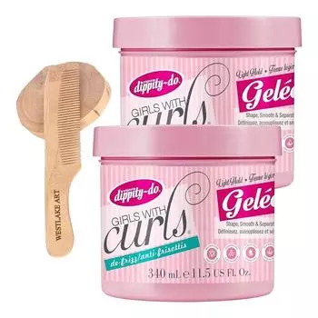 Westlake Art Wood Solid Hair Comb Bundle 18 см 17 г Pale Women Curl Light Hold Jelly Pack of 2