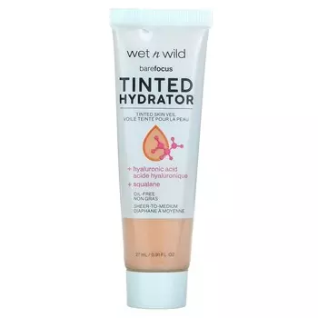 wet n wild, bare focus, тонирующий увлажняющий крем, средний загар, 27 мл (0,91 жидких унций)