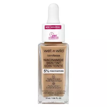 Wet n Wild, Barefocus, Niacinamide Skin Tint, 1116090 Natural Light, 32ml (1.08fl oz)