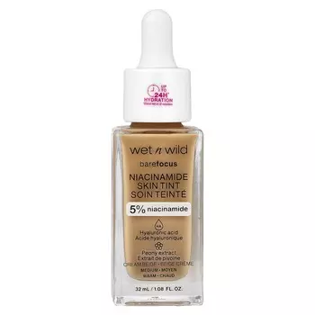 Wet n Wild, Barefocus, Niacinamide Skin Tint, 1116319 Cream Beige, 32ml (1.08fl oz)