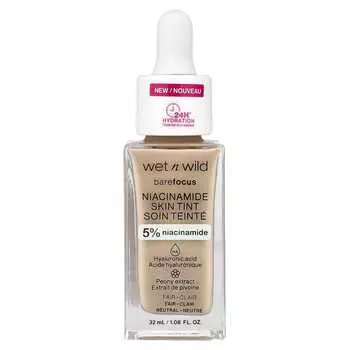 wet n wild, Barefocus, Niacinamide Skin Tint, Light, 32ml (1.08fl oz)