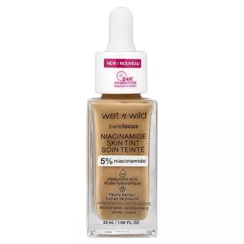 Wet n Wild, Barefocus, Niacinamide Skin Tint, 1116321 Amber Beige, 32ml (1.08fl oz)
