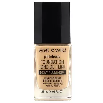 wet n wild, LightFocus, тональная основа, влажная, 1111527 Classic Beige, 0,95 жидких унций (28 мл)