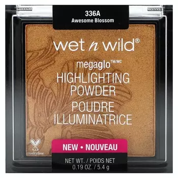 wet n wild, MegaGlo, пудра-хайлайтер, 336A Awesome Blossom, 5,4 г (0,19 унций)