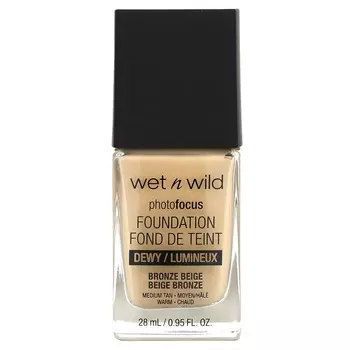 wet n wild, photo focus foundation, dewy, bronze beige, 28 ml (0.95 fl oz)