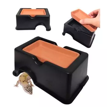 Wet Shelter Leopa Hideout Cave Hole Lizard Japanese Snake Reptile Shelter Leopa Goods Leopard Gecko