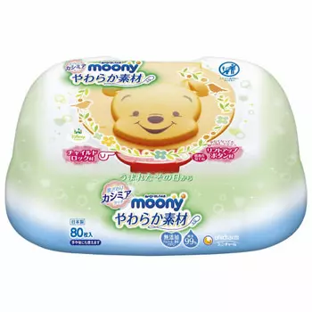 [Wet wipes] Moony soft material, 99% pure water, 80 sheets