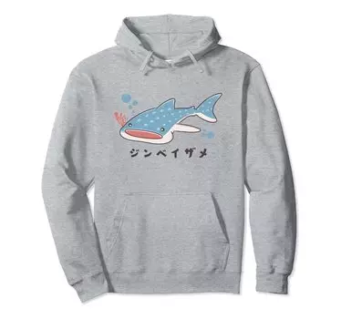 whale shark whale shark jinbeishame shark family fish easy cute illustration whale shark liking hoodie