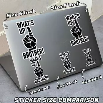 What s Up Brother Sticker 5pcs Sketch Car Decal Funny Waterproof Stickers Unique Funny Sketch Sticker Decal For Laptop Phones