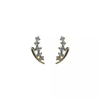 Wheat Ears, Exquisite Geometric Arc Shiny Earrings, Simple Japanese Earrings for Women