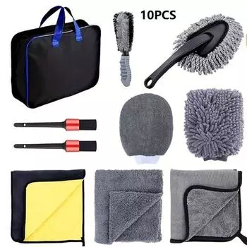 Wheel Cleaning Kit - Car Wash Brush Set For Tire Cleaning One Size чёрный