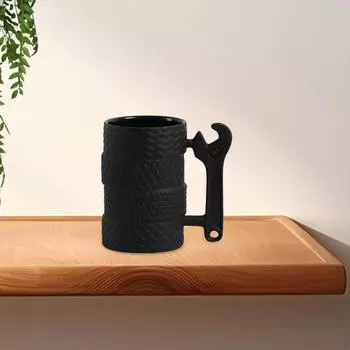 Кружка для кофе в виде колеса, фарфоровый ключ, чашка для напитков, привлекательная для мужчин, большая емкость