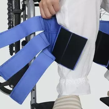 Wheelchair Foot Rest Strap Wheelchair Leg Strap Black Wheelchair Foot Rest Restraint For Elderly Disabled Legs Restraining синий