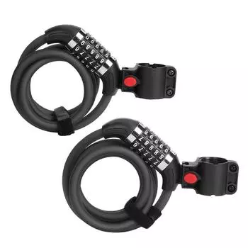 Wheelup Lock Противоугонный пятизначный кодовый замок Wirerope Велосипедные аксессуары для горного велосипеда 1.2m 1.2m