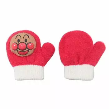 When you press the it makes a cute sound Character gloves with whistle for kids Mitten type Anpanman Red [GlovesDEPO] patch, pikopiko