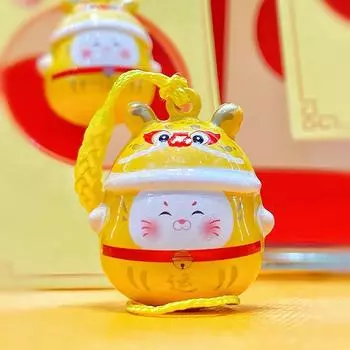 Whimsical Head Dragon Hat Water Sound Bell Keychain Perfect For Good Luck Enthusiasts Good Luck