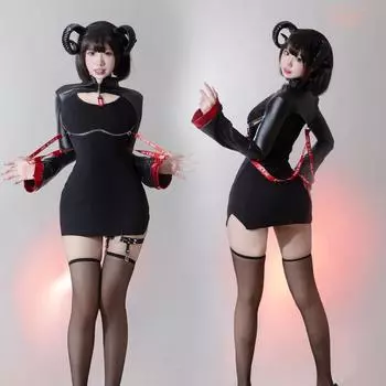 Комбинезон Whispering Under The Moon, колготки, костюм божьей коровки и черного кота на Хэллоуин, играет забавную роль M