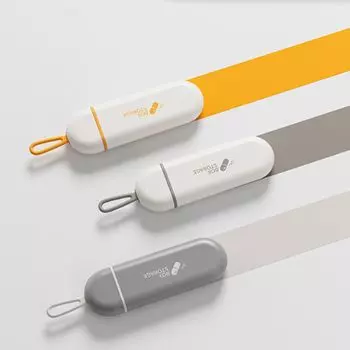 White 3 Compartment Pill Box Gray Pill Case Stylish Daily Drug Organizer Evening серый/белый