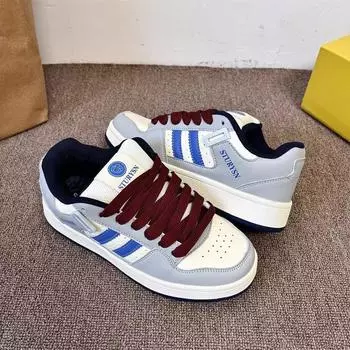 White and black color matching design bread shoes women s tide autumn new versatile casual board shoes 35