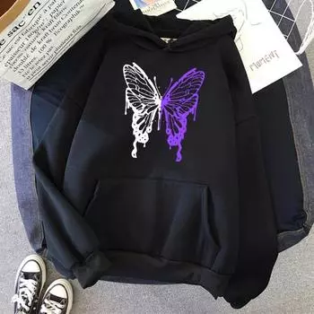 White And Purple Butterflies Personality Funny XS белый