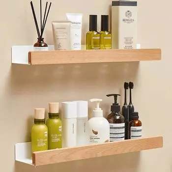 Белая полка для ванной комнаты, деревянная, черная, алюминиевая, для туалета, кухни, ванной, душа, держателя для шампуня, мыла, органайзера для хранения, настенная стойка