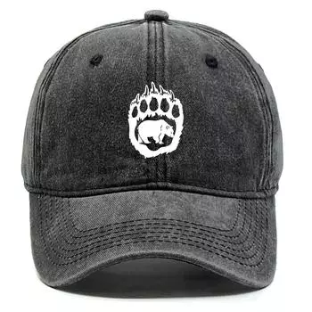 White Bear Paws Print Adjustable Baseball Hat Take Care Of Bears Cotton Caps For Woman Vintage-Inspired Simple Snapback