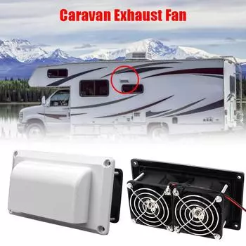 White Black Fans 12V 25W for Camper Trailer Motorhome Boat Marine Yacht Exhaust Fan Caravan Side Air Vent Ventilation чёрный