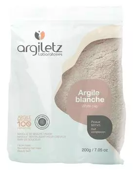 Белая глина сверхтонкий порошок 200г белый