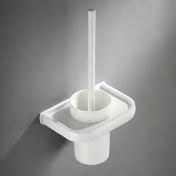 white copper Toilet Brush Bathroom Cleaning Brush Holder with Hardware vintage bathroom attachment Clean the brush holder белый