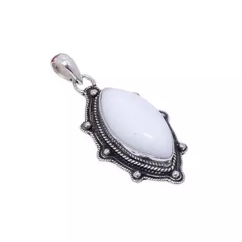 White Coral 925 Sterling Silver Pendant V9035, White Pendant, Marquish Pendant, Valentin s Day Gift, Gift For Her, Birthday Gift, Handmade Jewelry, Si