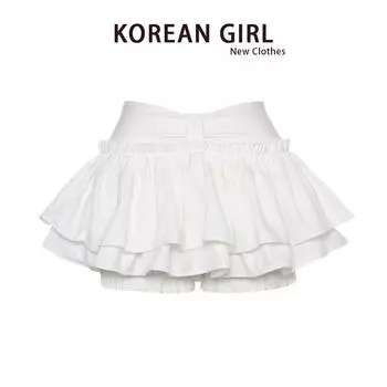 White Early Autumn Pure Desire Sexy Puffy A- line Skirt White XXS (within 10.00kg)