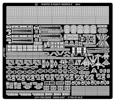 White Ensign Models Japanese Navy Aviation Cruiser Mogami For Company T Plastic Model Parts PE7113 1/700