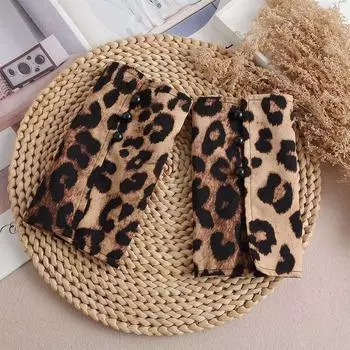 White Fake Cuff Short Sleeve Base Gloves Fake Sleeve Women All-Match Pearl Sleeve Decoration Sweater Hoodie Short Leopard Pearl Buckle Sleeves One size