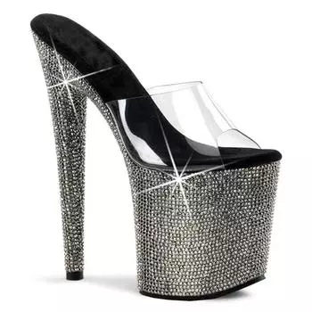 White fish mouth high heels waterproof table niche 2025 new Internet celebrity super high heel cool slippers women s stiletto sandals 34 белый